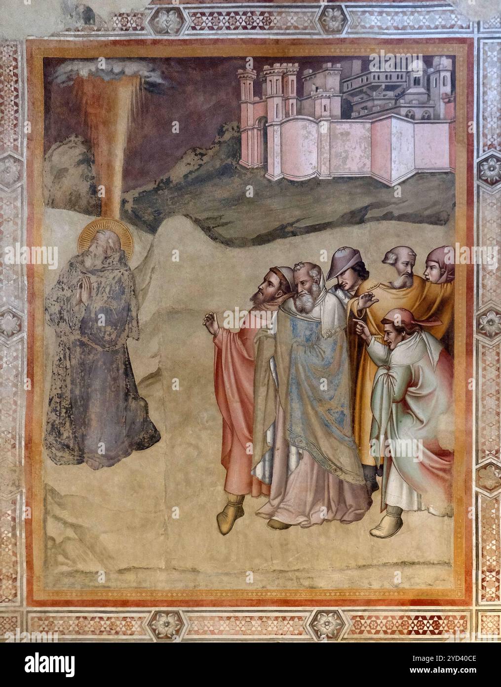 Das Leben des hl. Gregor des Großen, Gregor, der vom Volk zur Wahl zum Pontiff gefunden wurde, Fresko von Dalmasio Iacopo von Scannabecchi, Stockfoto