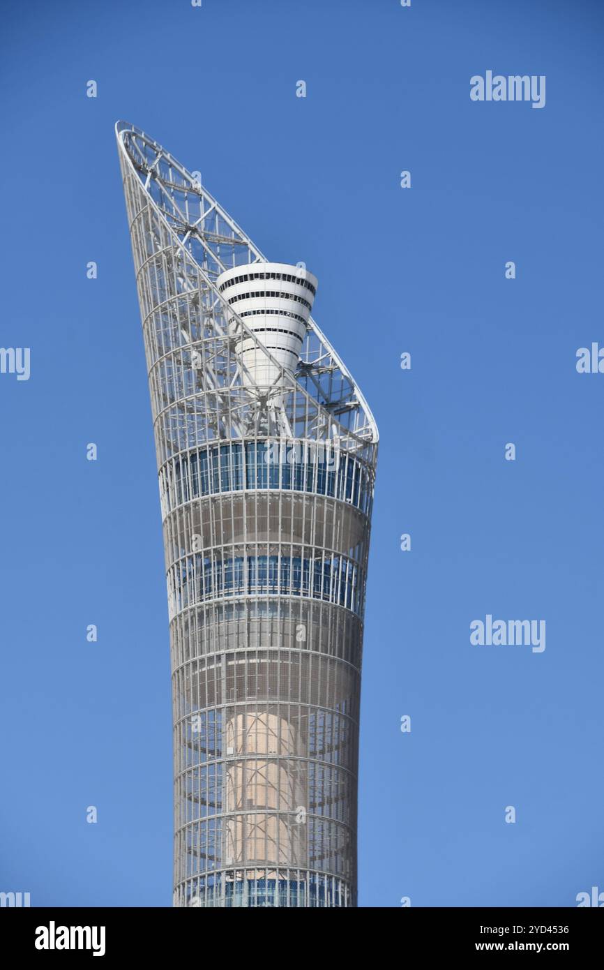 Aspire Tower, auch bekannt als die Fackel, in Doha, Katar Stockfoto