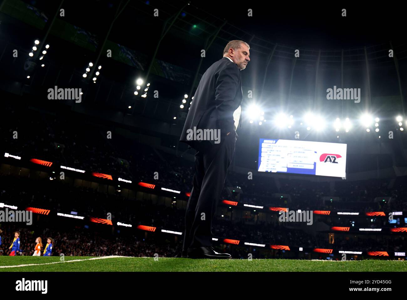 Tottenham Hotspur Manager Ange Postecoglou - Tottenham Hotspur / AZ Alkmaar, UEFA Europa League, Tottenham Hotspur Stadium, London, Großbritannien - 24. Oktober 2024 Stockfoto