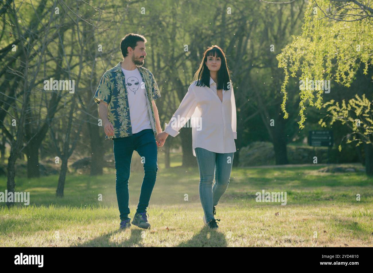 Paare zusammen im Frühling Stockfoto