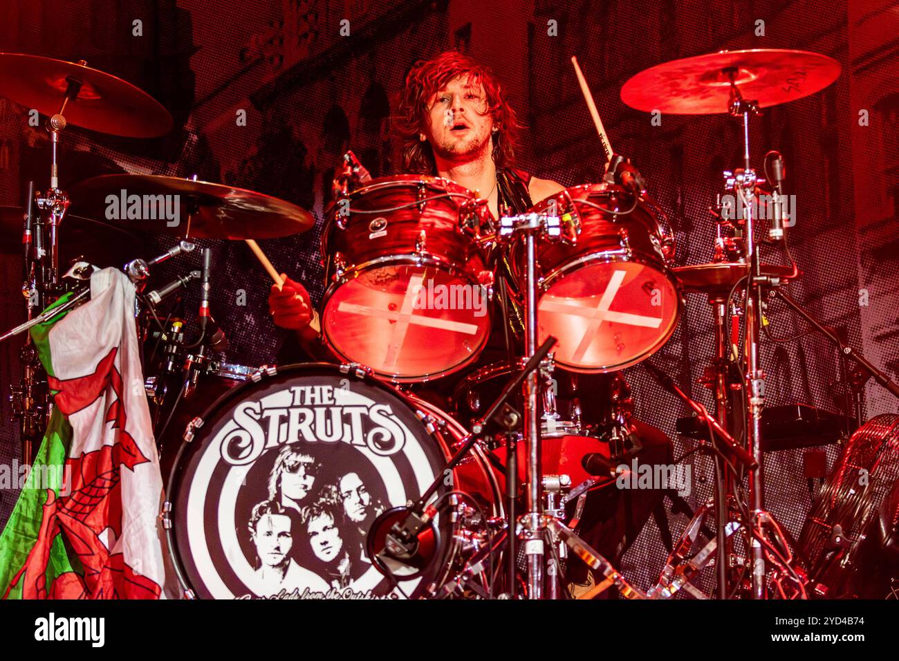 Musikkonzert - The Struts - The Grand Union Tour Gethin Davies of the Struts Mailand Fabrique Italien Copyright: XMirkoxFava/TSCKx/xLiveMediax LPM 1573649 Stockfoto