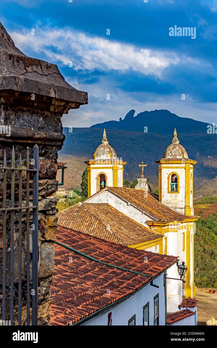 Historische Barockkirche in der Stadt Ouro Preto Stockfoto