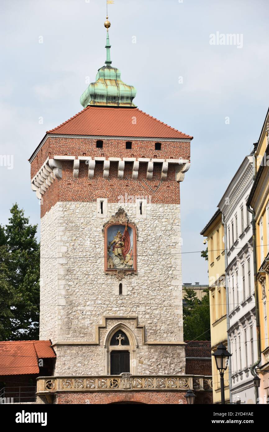 St. Florians Tor in Krakau, Polen Stockfoto