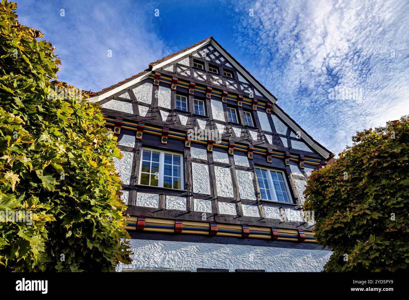 Das Dorf und Gestüt Altefeld in Hessen Stockfoto