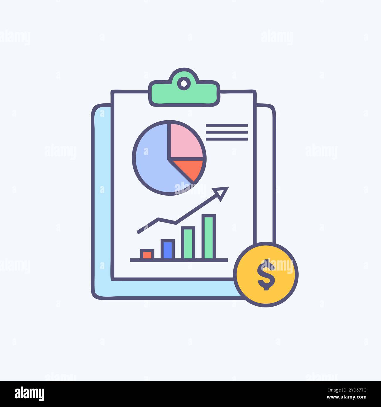 Vektorgrafik des Symbols Financial Planning. Stock Vektor