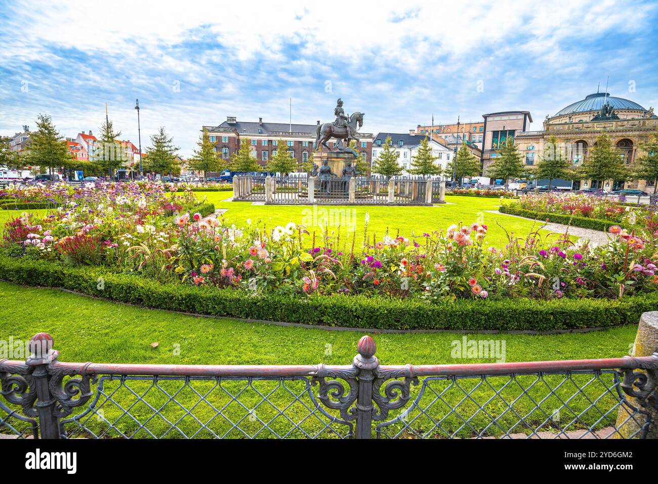 Der neue Platz der Könige oder Kongens Nytorv im Zentrum von Kopenhagen Stockfoto