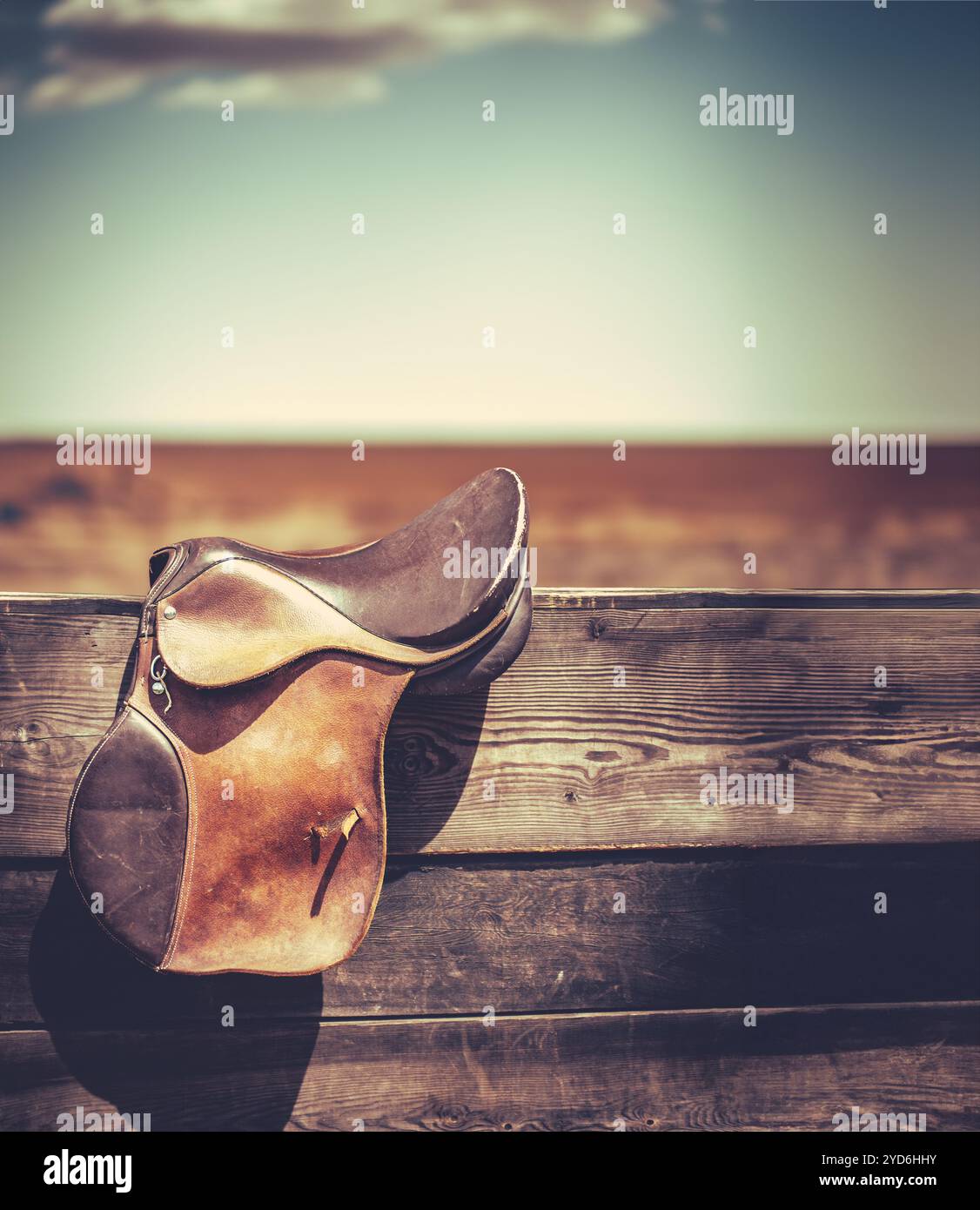 Wild West Horse Saddle Stockfoto