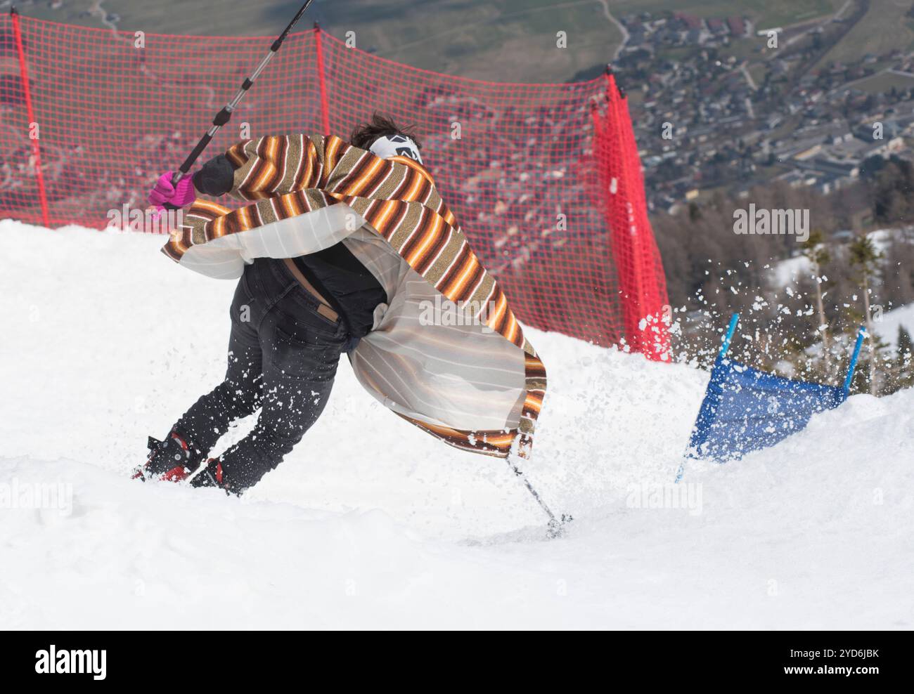 Skifahren als Sport im Winter Stockfoto