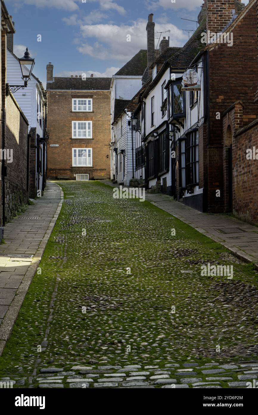 Alte historische Häuser in West Street, Rye, East Sussex, England, Großbritannien Stockfoto