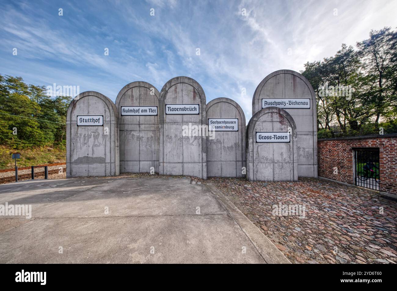 Bahnhof Radegast - Ghetto Lodz Stockfoto