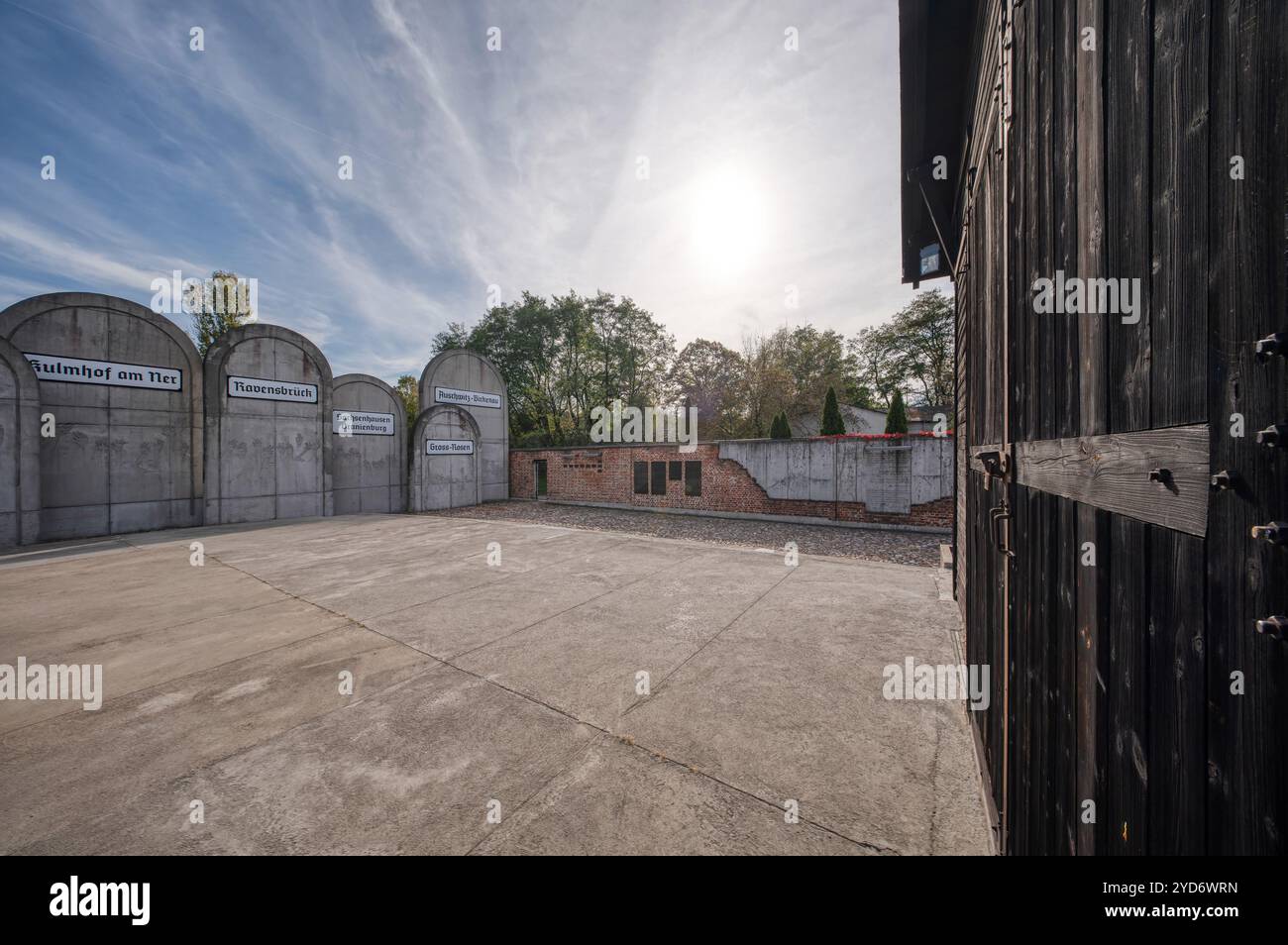 Bahnhof Radegast - Ghetto Lodz Stockfoto