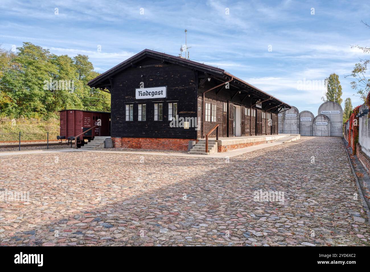 Bahnhof Radegast - Ghetto Lodz Stockfoto