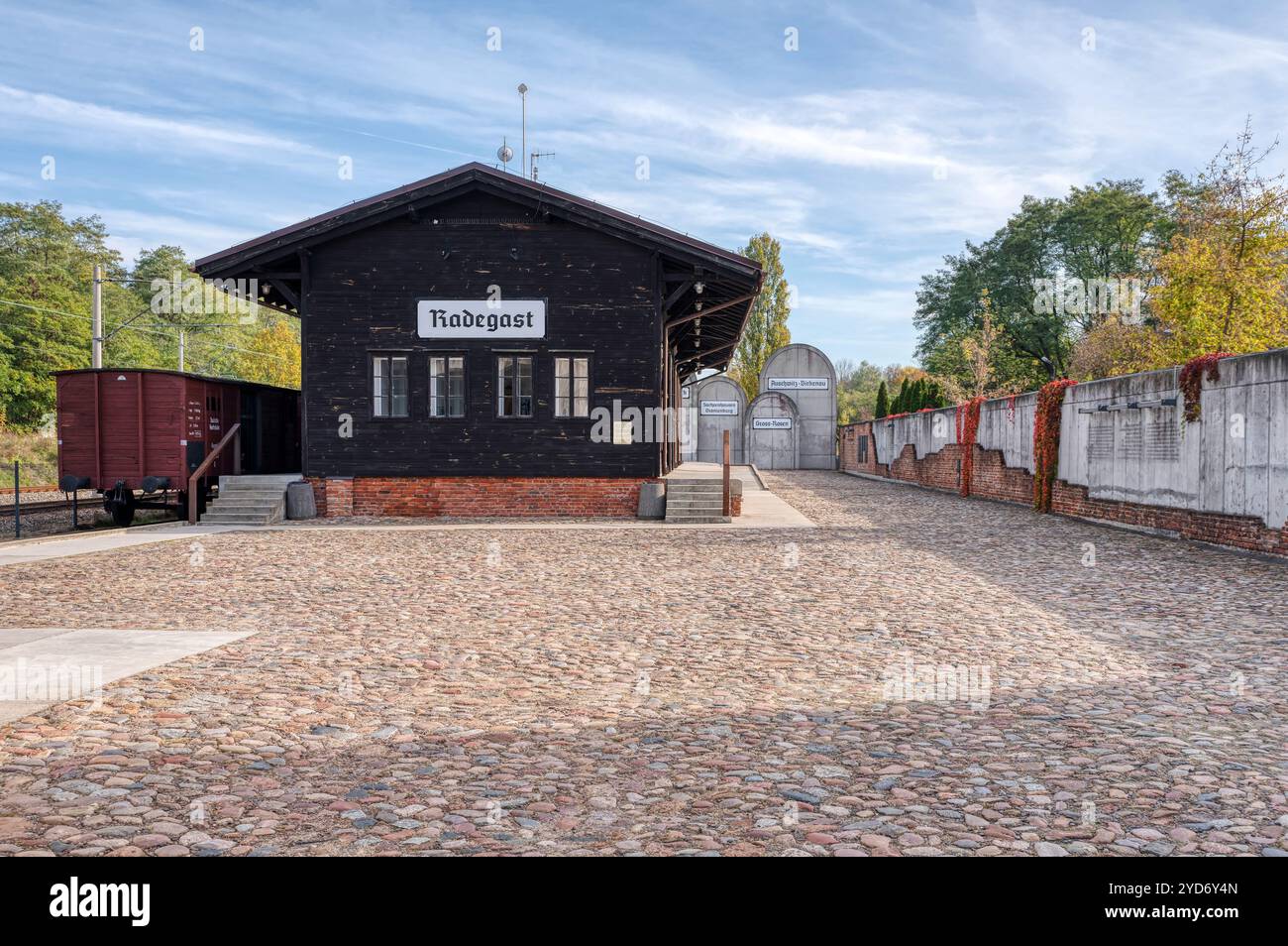 Bahnhof Radegast - Ghetto Lodz Stockfoto