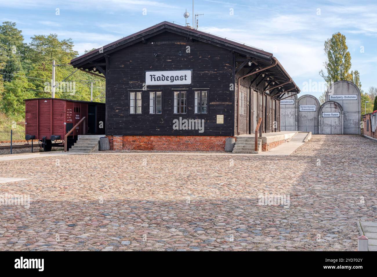 Bahnhof Radegast - Ghetto Lodz Stockfoto