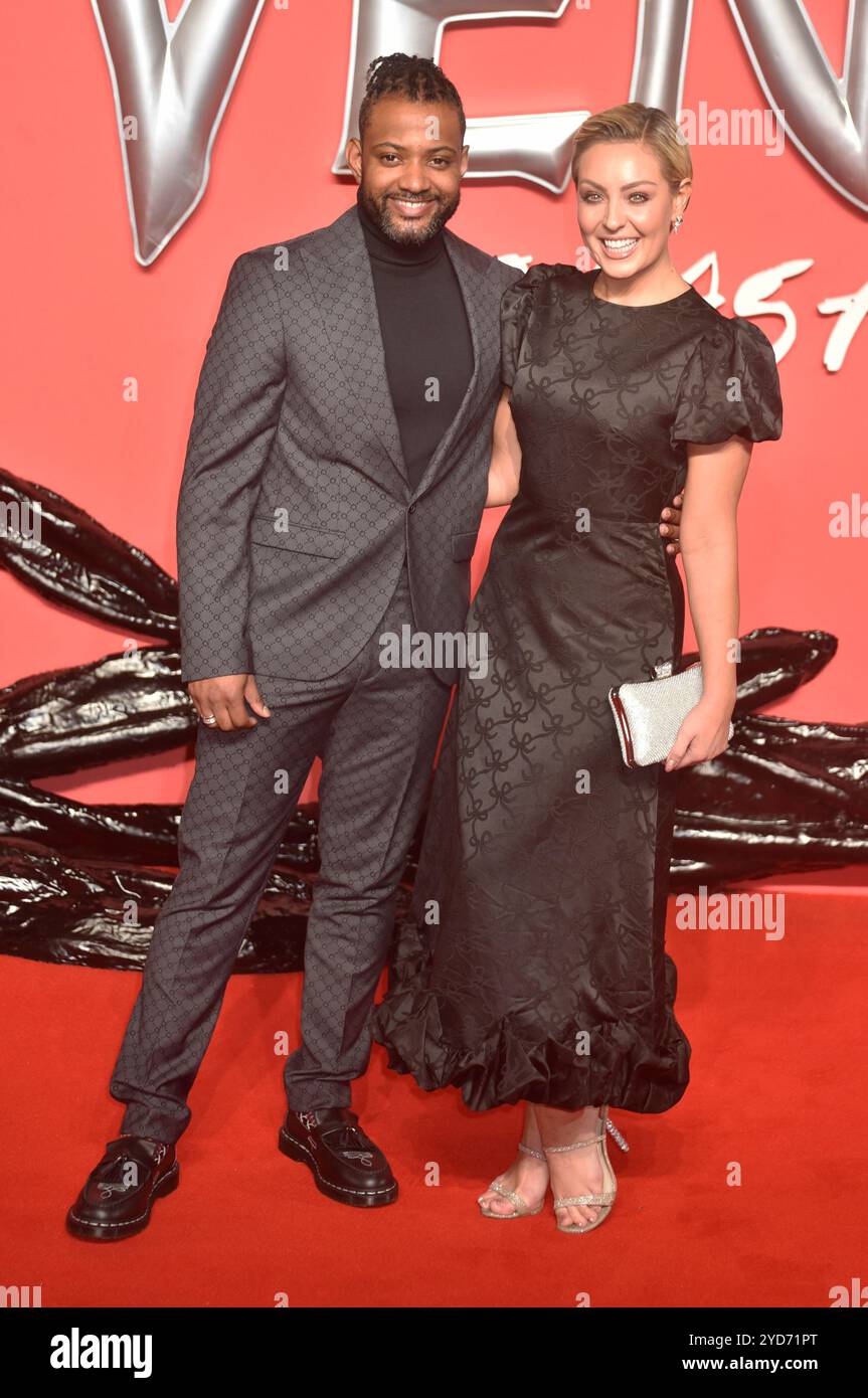 23.10.24. London Vereinigtes Königreich. JB Gill und Amy Dowden bei „Venom: The Last Dance“ UK Premiere im BFI IMAX, London. Sue Andrews/Alamy. Stockfoto