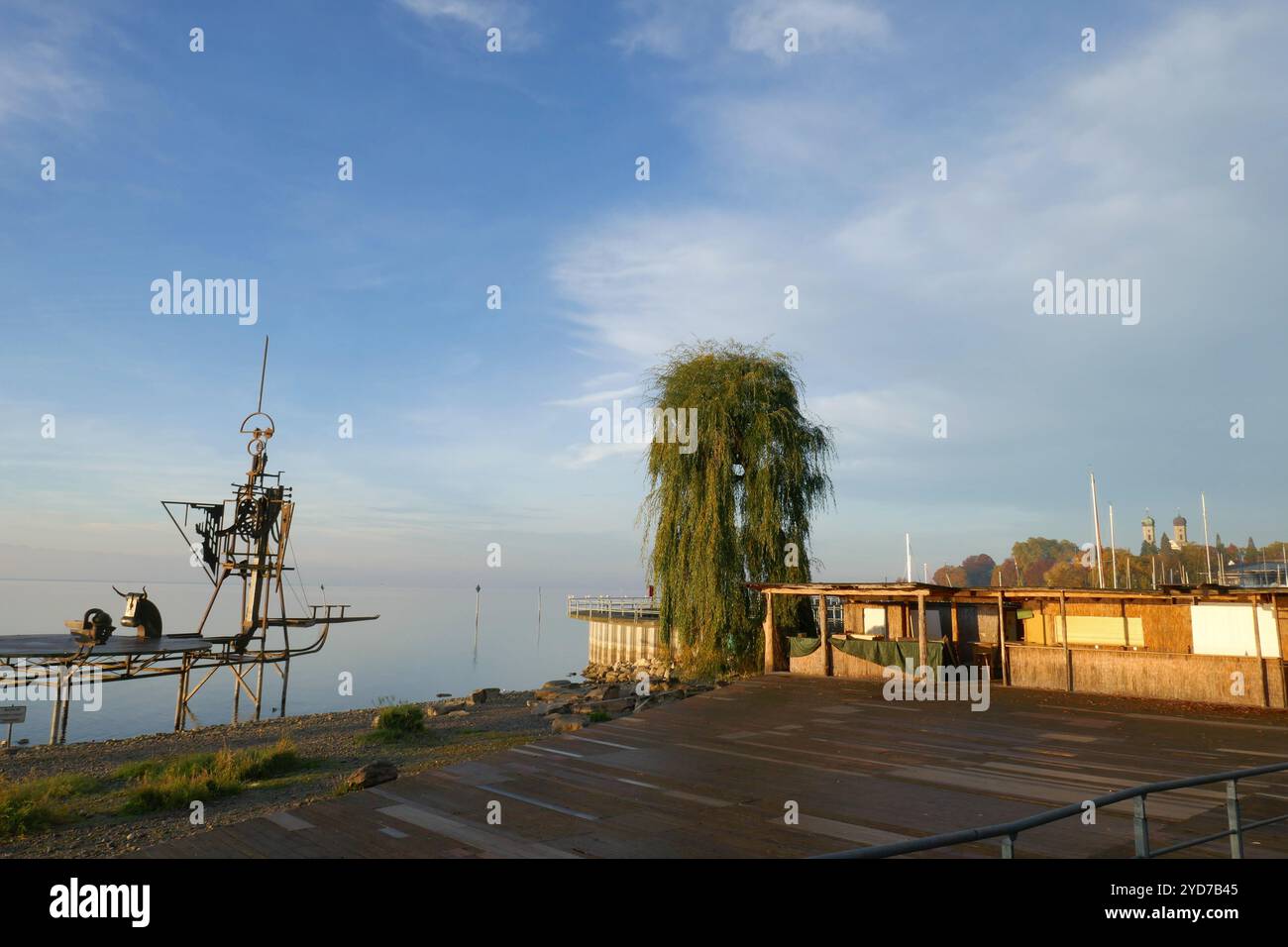 Kunstwerk Klangschiff in Friedrichshafen am Bodensee Stockfoto