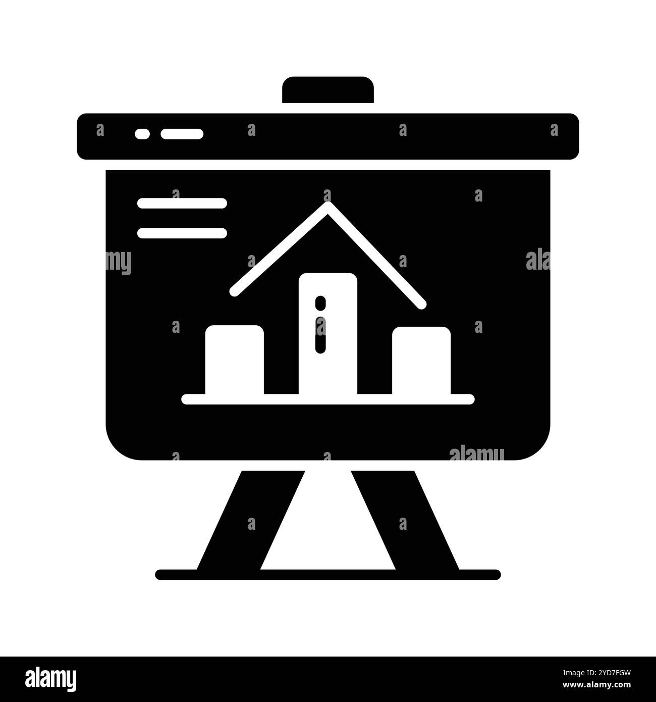 Wunderschön gestalteter Vektor der Präsentationstafel in modernem Stil, einfach zu bedienendes Symbol Stock Vektor