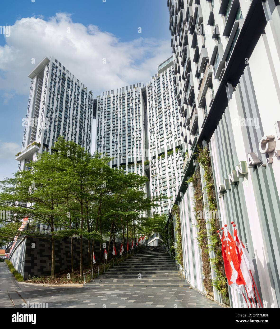 Das Pinnacle@Duxton, ein 50-stöckiges Wohnhaus im Stadtzentrum von Singapur Stockfoto