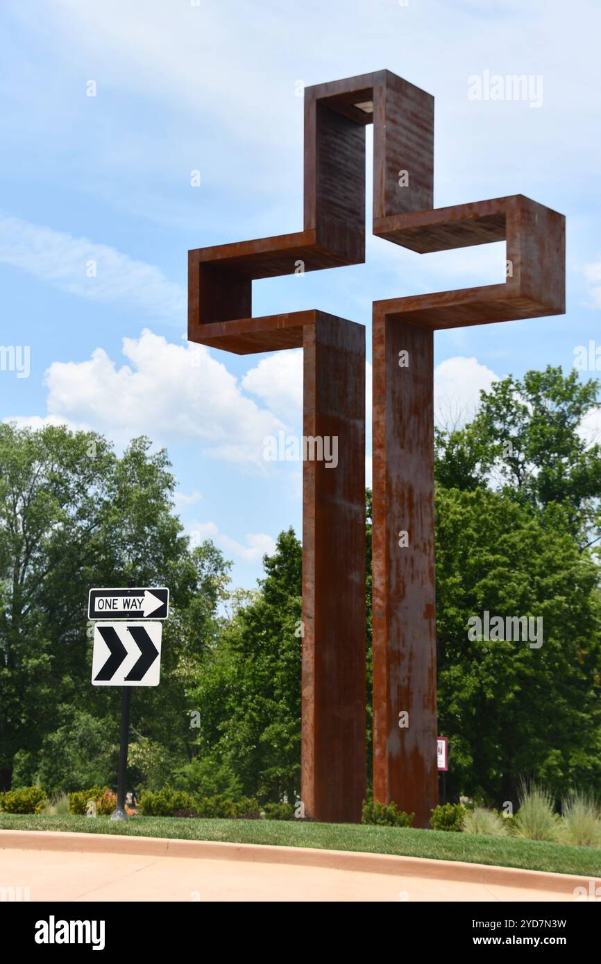Das leere Kreuz am College of the Ozarks in Hollister, Missouri Stockfoto