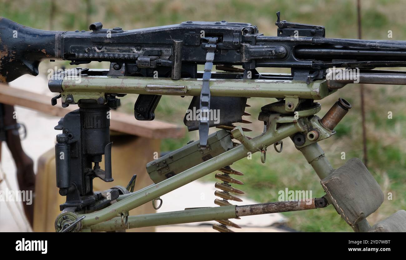 Die MG 42 ist ein luftgekühltes Mehrzweckmaschinengewehr, das von der Wehrmacht und der Waffen-SS während der Zweiten hal in großem Umfang eingesetzt wurde Stockfoto