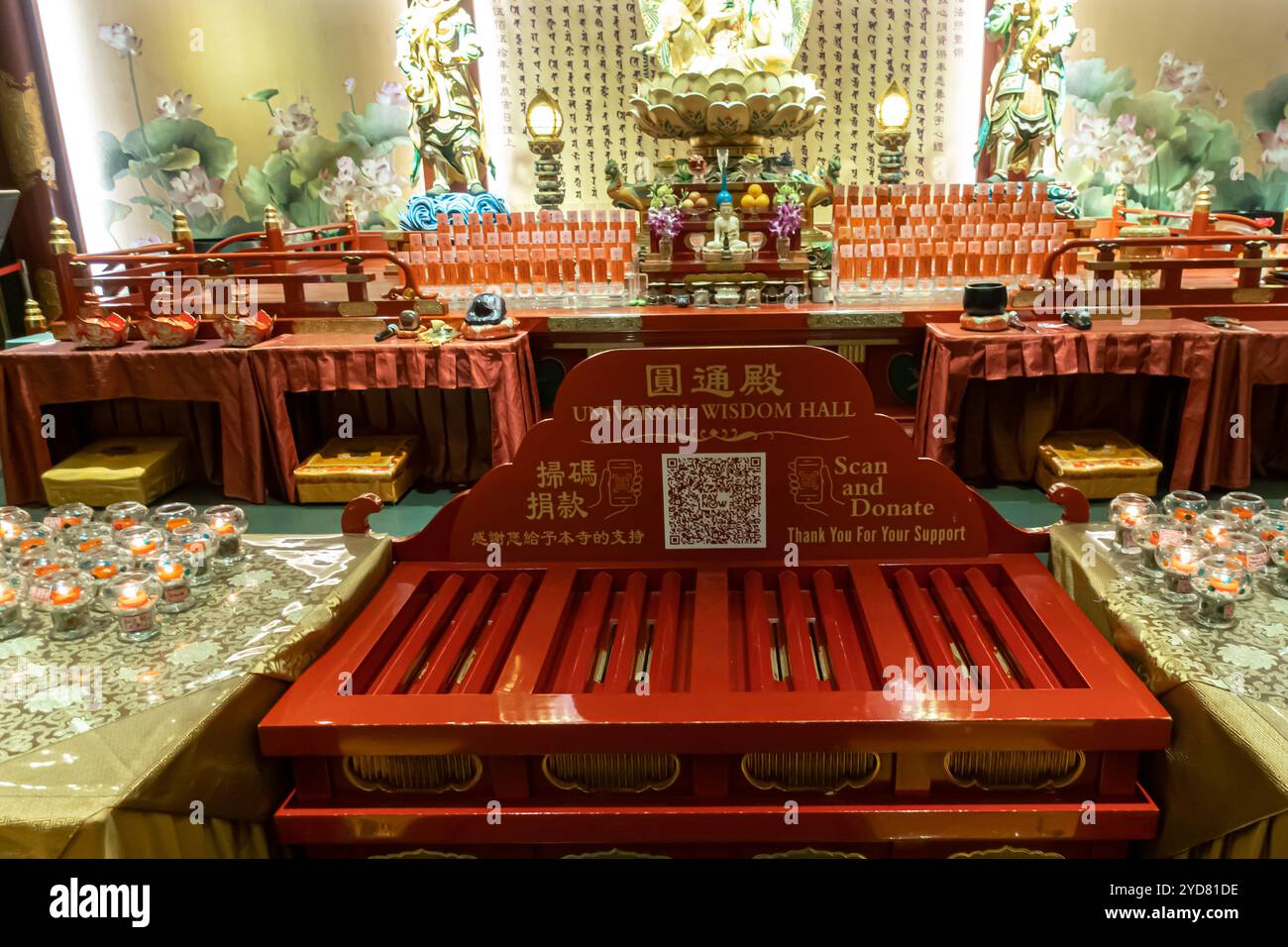 Festlichkeiten zum Herbstfest, Buddha Tooth Relic Temple Singapur Stockfoto