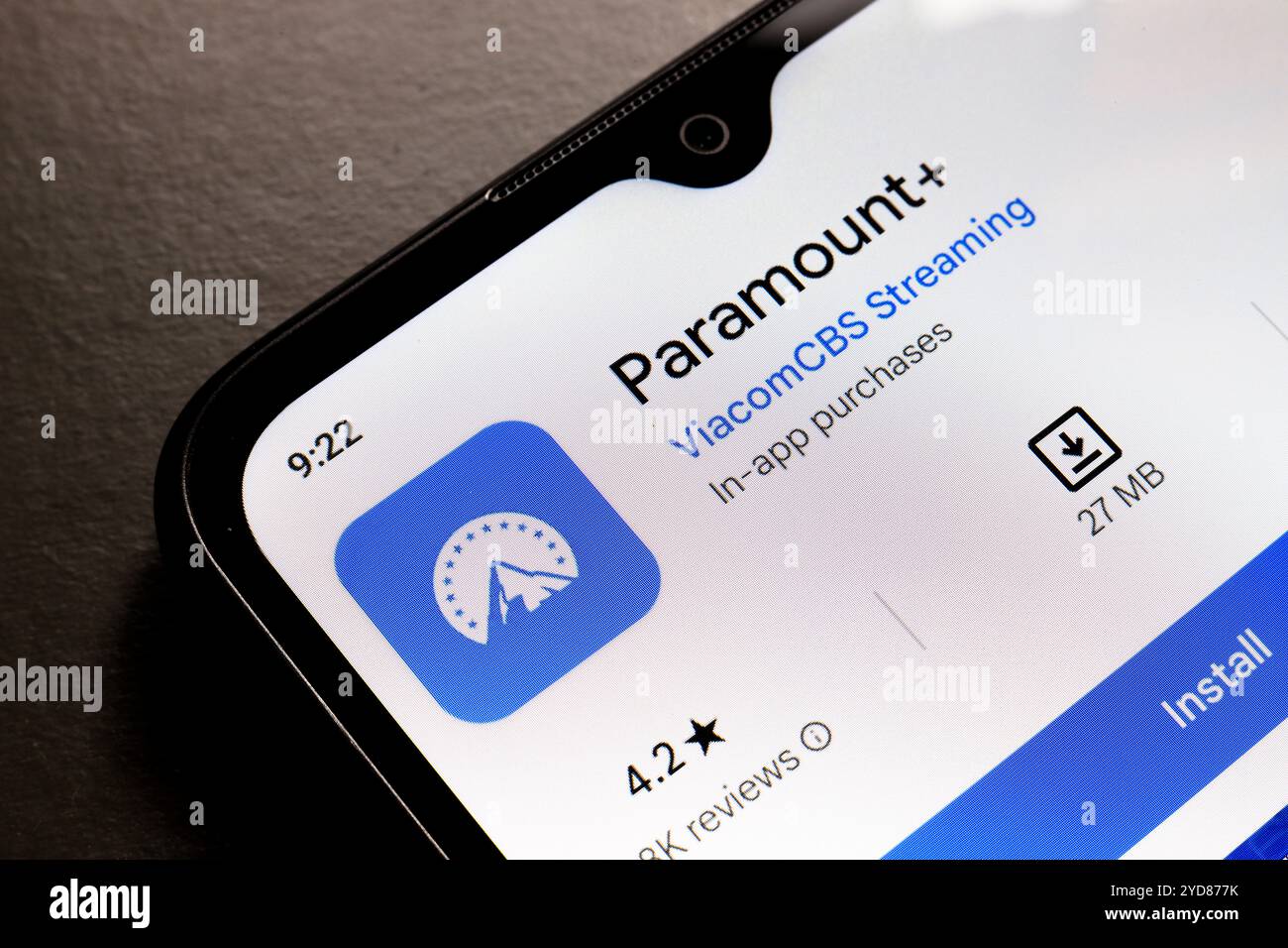 25. Oktober 2024, Brasilien. In dieser Abbildung wird das Paramount Plus App-Logo auf einem Smartphone-Bildschirm angezeigt Stockfoto