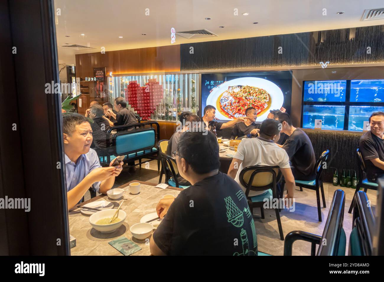 Singapore Chinatown, Xiang Ju Restaurant mit Außenbereich in der Mosque Street, Stockfoto