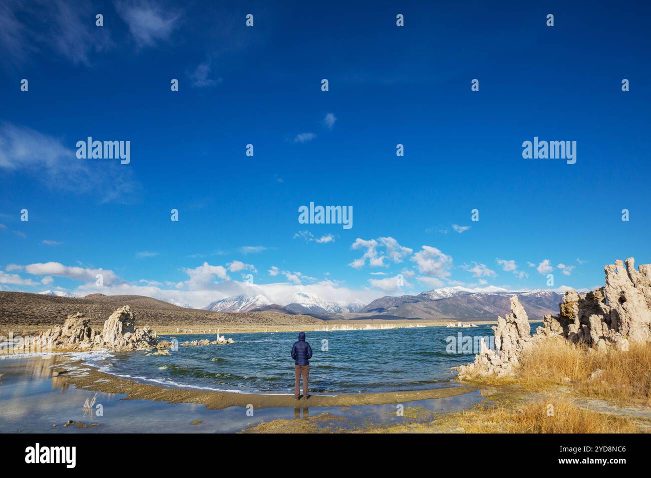 Der Mono Lake ist ein Soda-See im zentral-östlichen Teil Kaliforniens am westlichen Rand des Great Basin unter dem östlichen fla Stockfoto