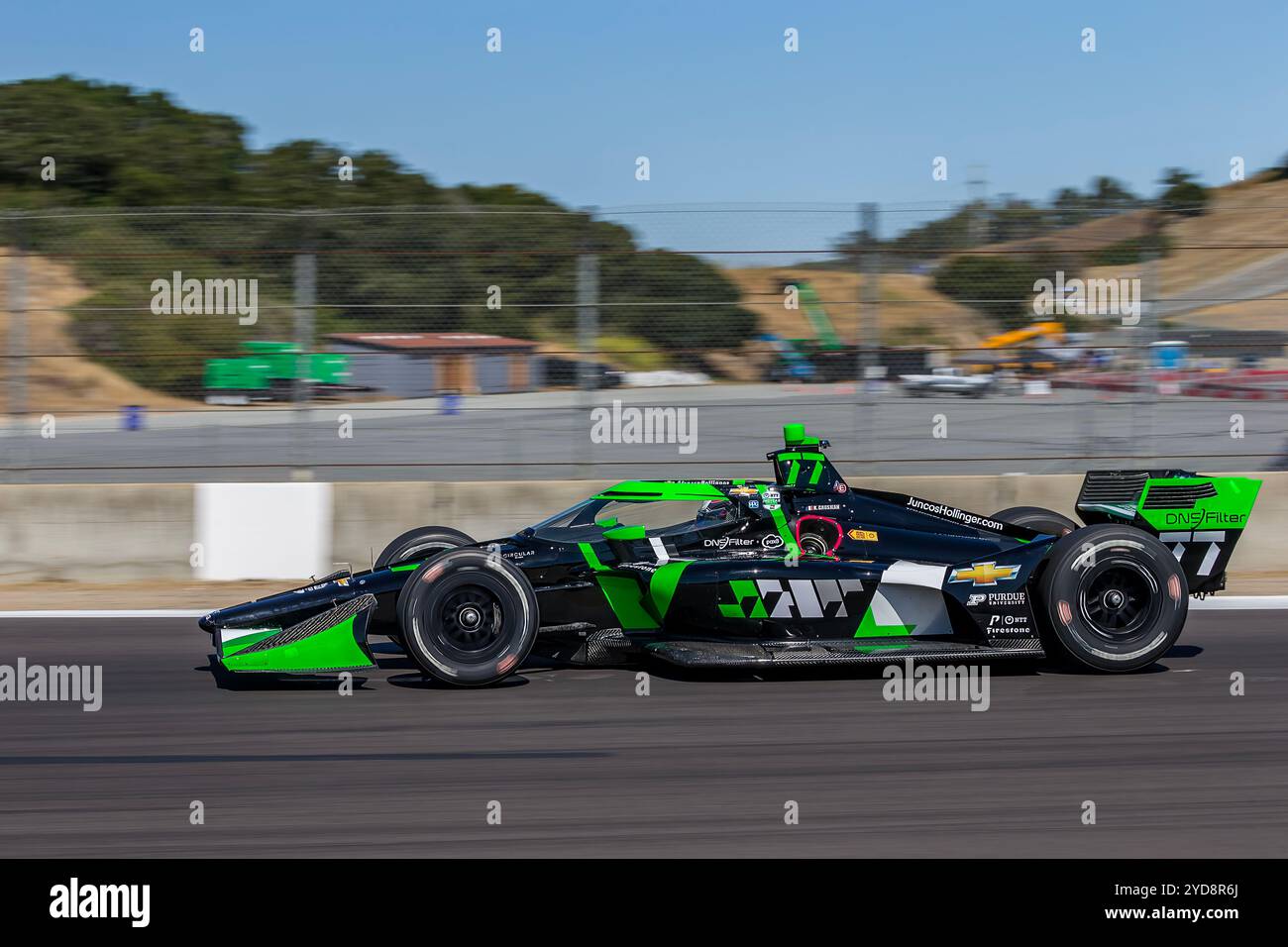 ROMAIN GROSJEAN (77) aus Genf übt beim Firestone Grand Prix von Monterey auf dem WeatherTech Raceway Laguna Seca in Salinas, CA. Stockfoto