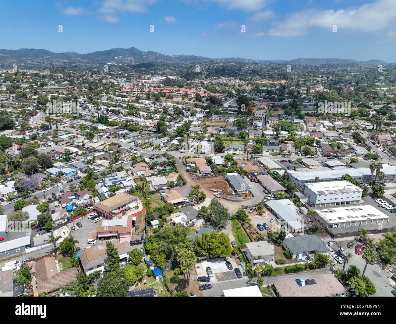 Luftaufnahme von Vista, Carlsbad im North County von San Diego, Kalifornien. USA Stockfoto