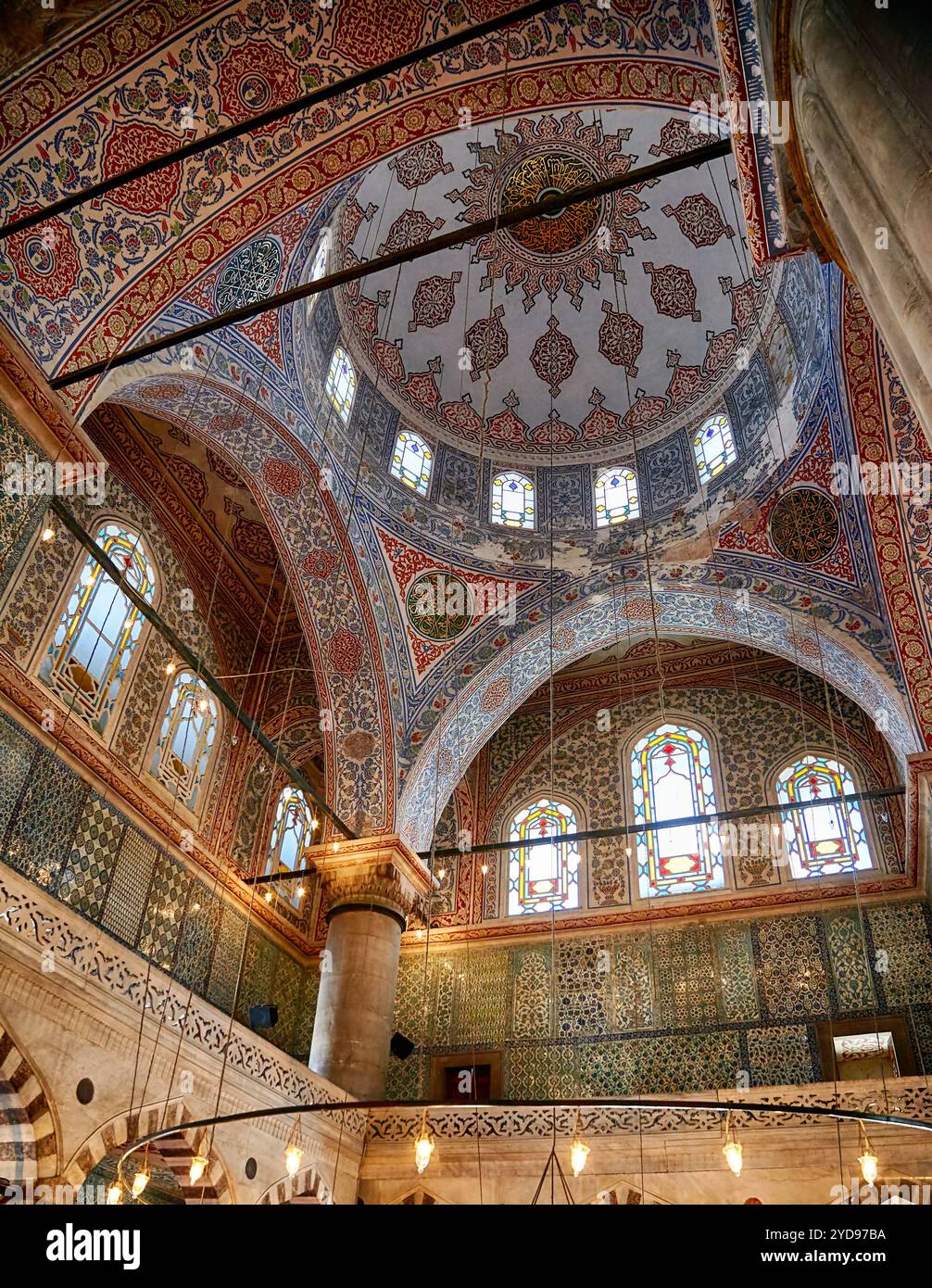 Inneres der Sultan-Ahmed-Moschee (Blaue Moschee), Istanbul. Stockfoto