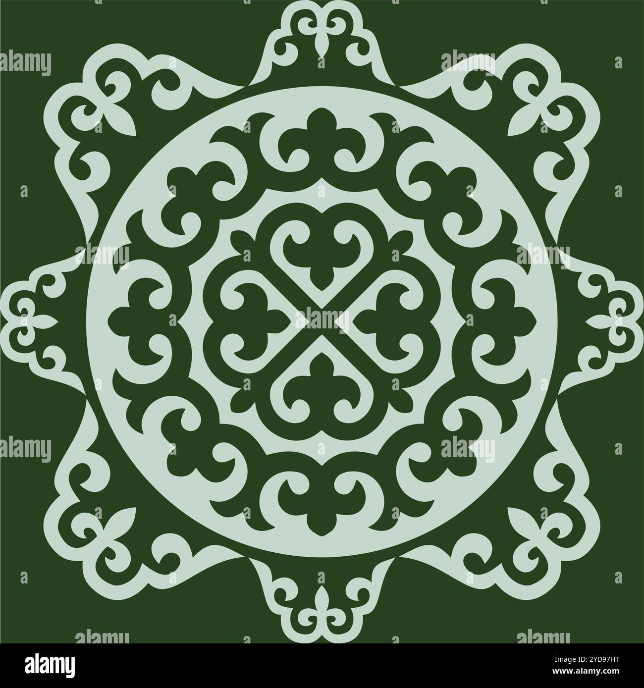 Ethnischen Mustern. Traditionen der Nomaden, kasachischen Steppen, Asiatische mongolische Kaukasus Stock Vektor