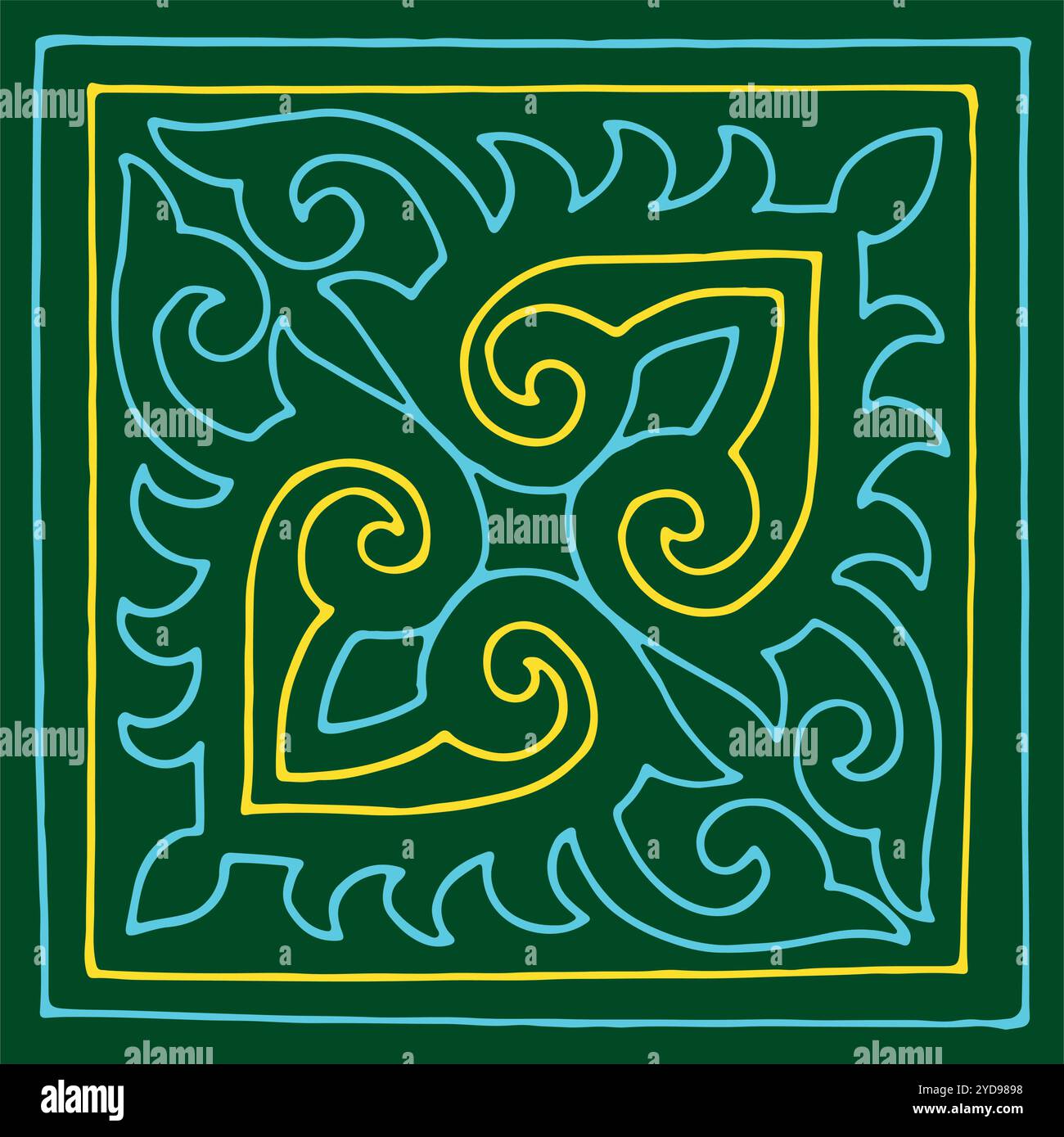 Ethnischen Mustern. Traditionen der Nomaden, kasachischen Steppen, Asiatische mongolische Kaukasus Stock Vektor