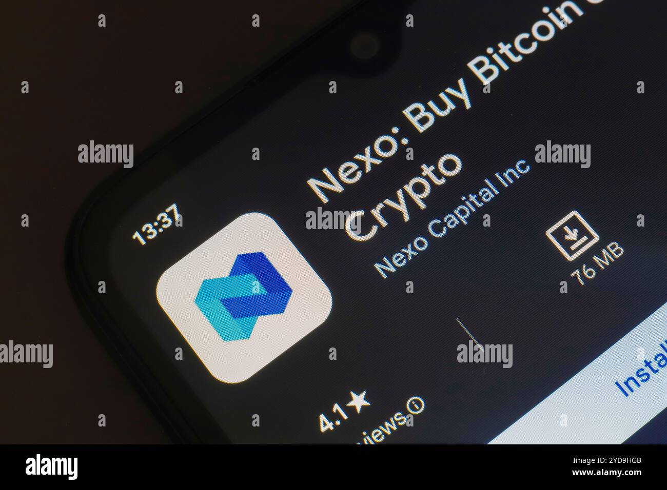 25. Oktober 2024, Brasilien. In dieser Abbildung wird das Nexo App-Logo auf einem Smartphone-Bildschirm angezeigt Stockfoto