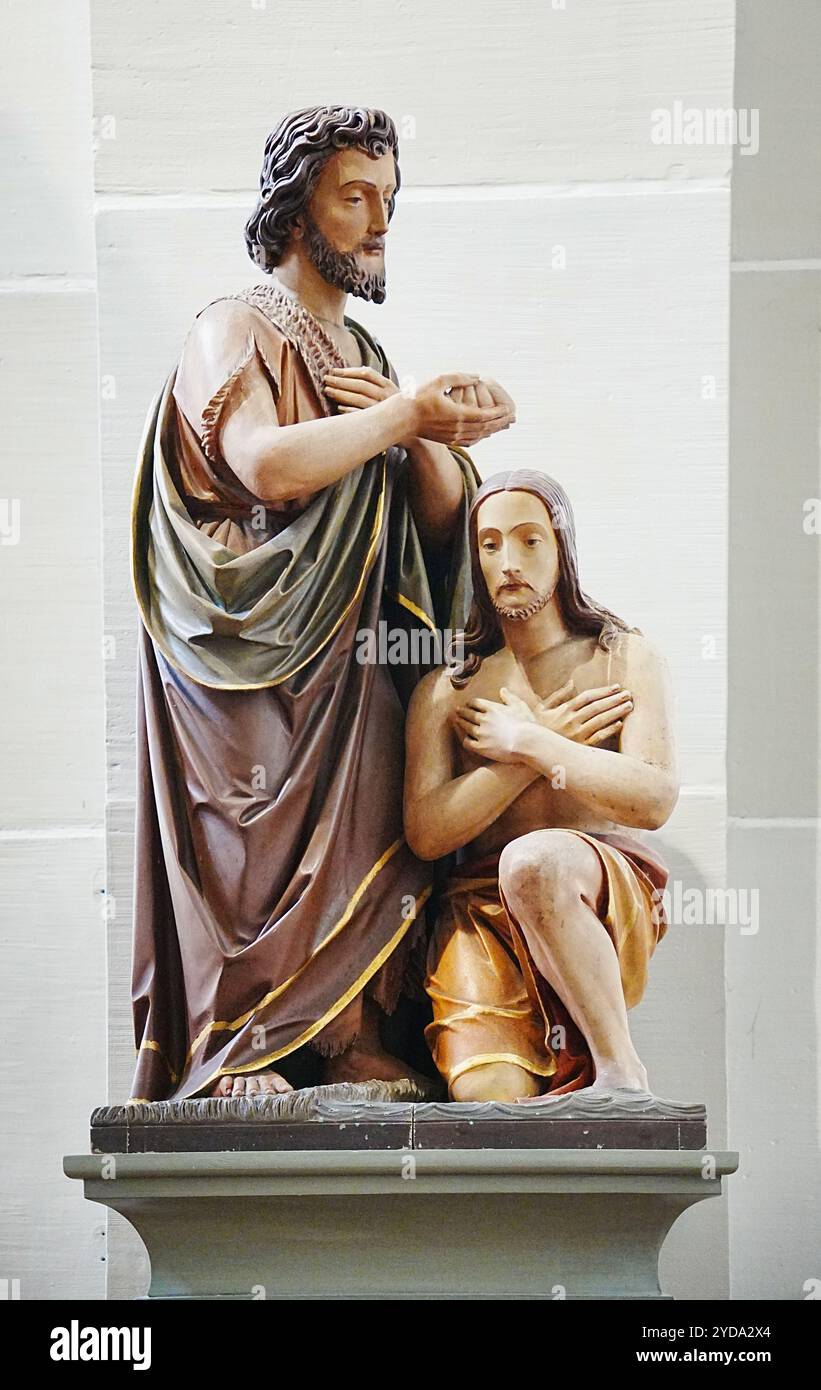 Taufe Jesu; St. Johannes der Täufer katholische Kirche, Todtnau Stockfoto