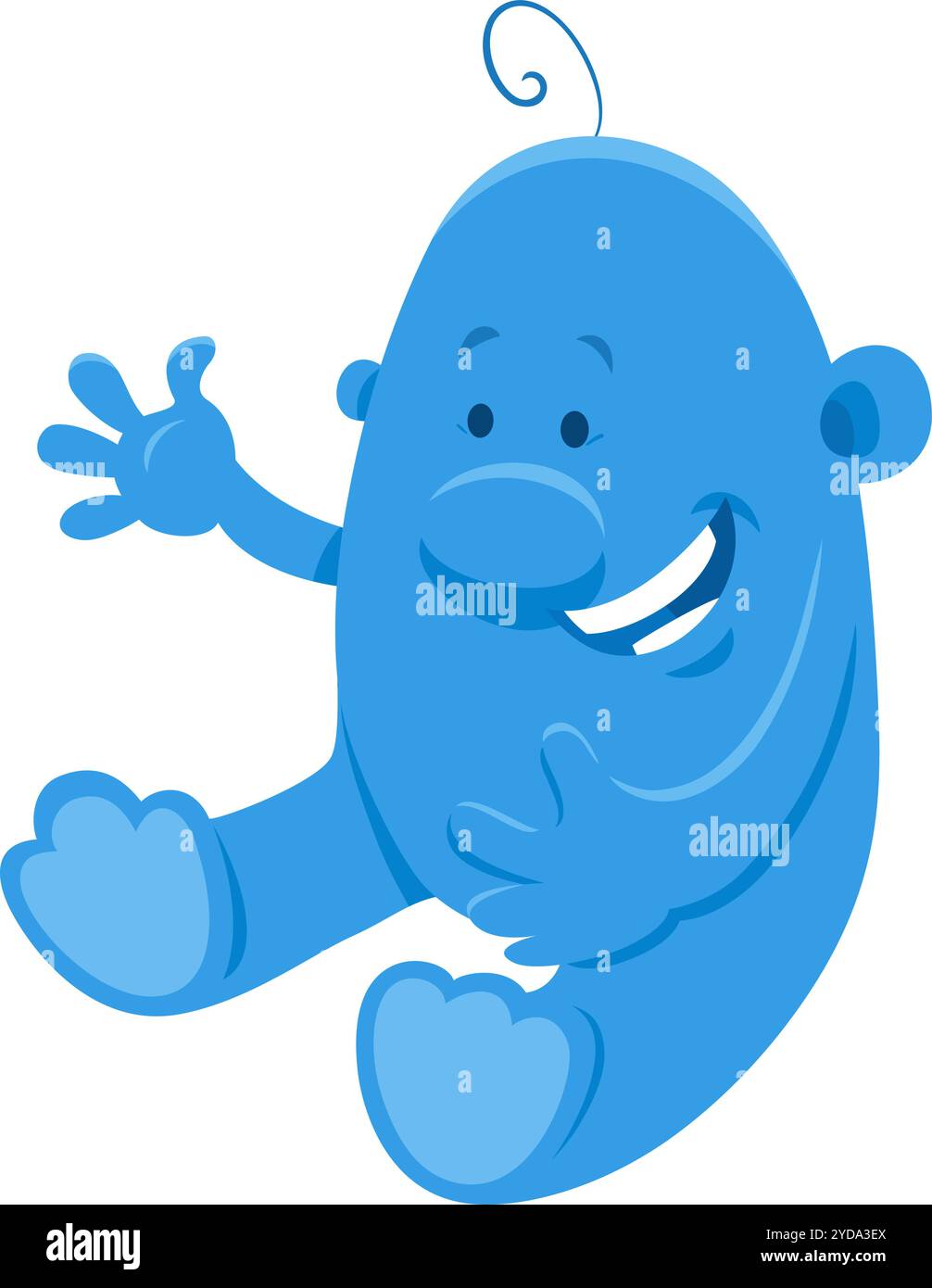 Cartoon-Illustration eines süßen glücklichen Fantasy-Charakters Stock Vektor