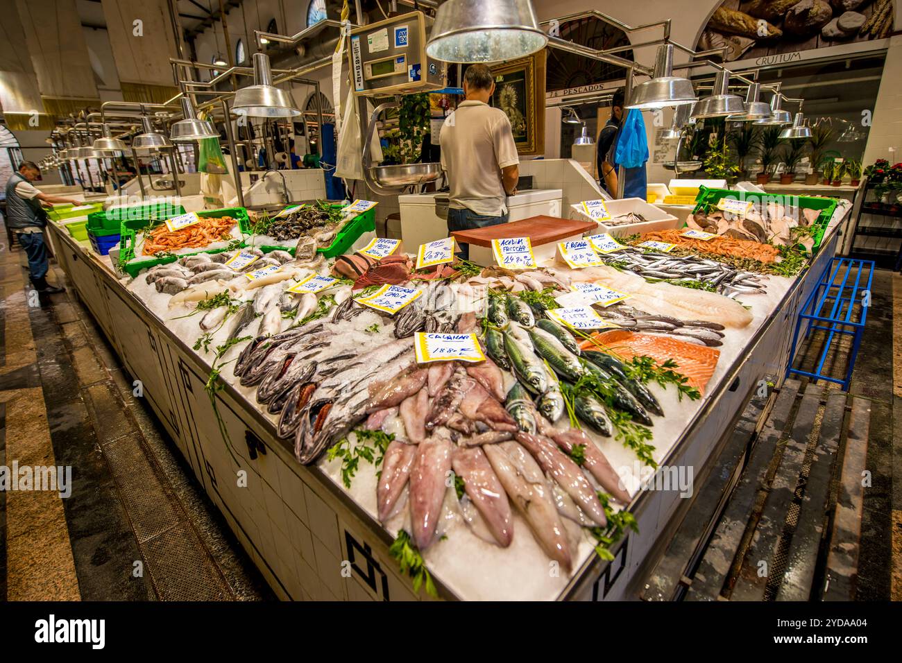Mercado de Feria Indoor Market, Calle Feria, Sevilla, Andalusien, Spanien. Stockfoto
