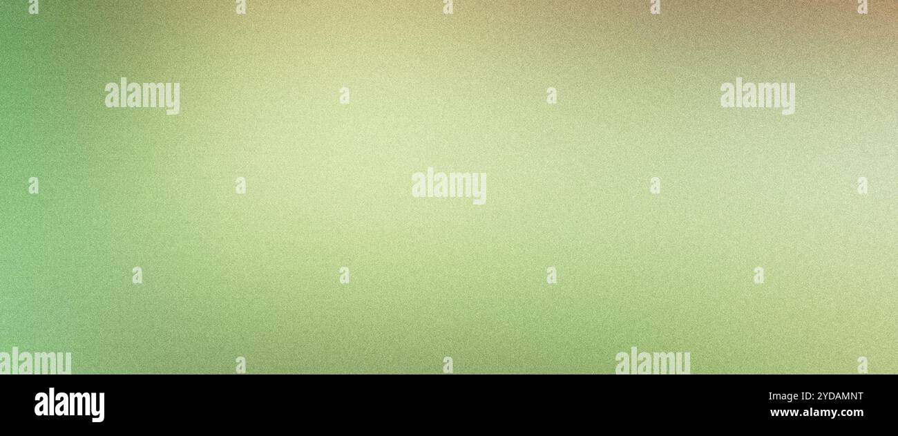 Dezenter Verlauf von hell zu dunkel auf einem körnigen hellgrünen Hintergrund Stockfoto