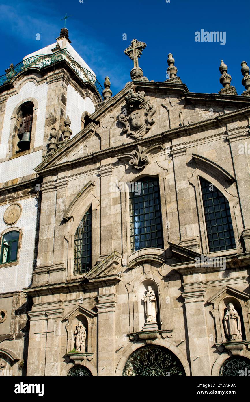 Kirche unserer Lieben Frau von Carmo (Igreja do Carmo), Porto, Portugal. Stockfoto