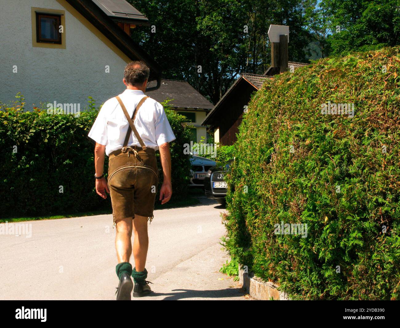 Traditionelle Lederhosen, die Lederhose genannt werden Stockfoto