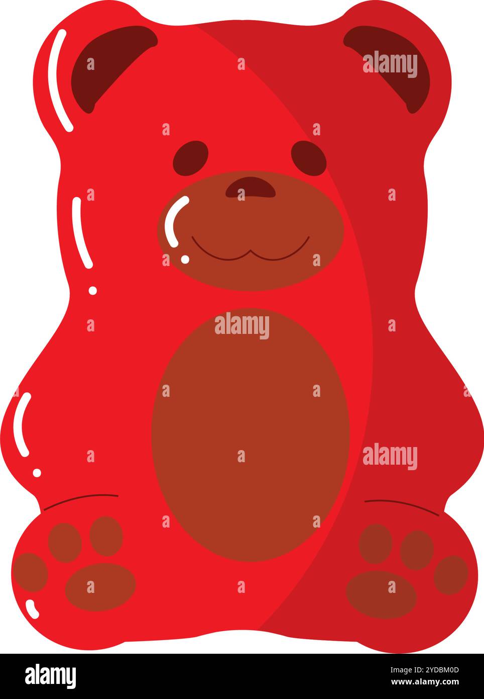 Gelee trägt Fruchtgummi. Vektordesign von Character Illustrator. Stock Vektor