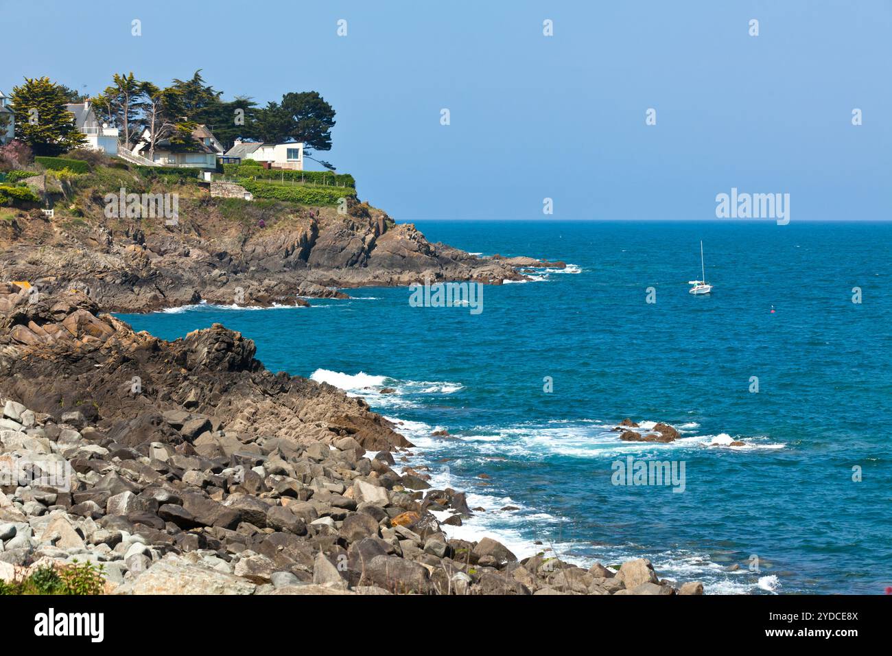 Blick auf die westliche Bretagne Stockfoto