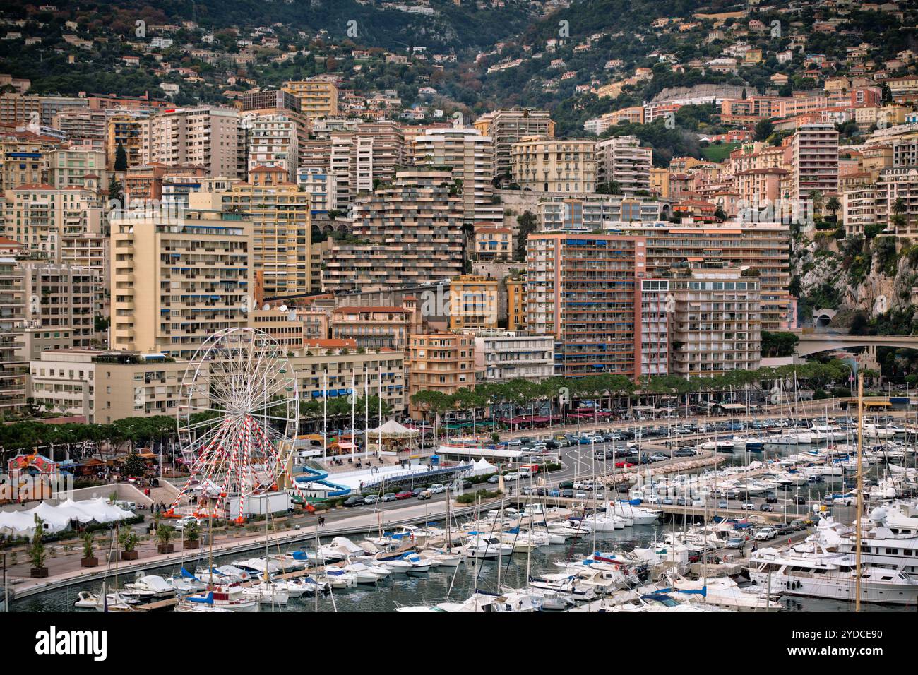 Monaco Harbour, Monte Carlo, Aussicht Stockfoto