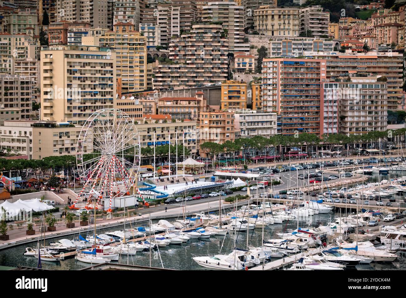 Monaco Harbour, Monte Carlo, Aussicht Stockfoto