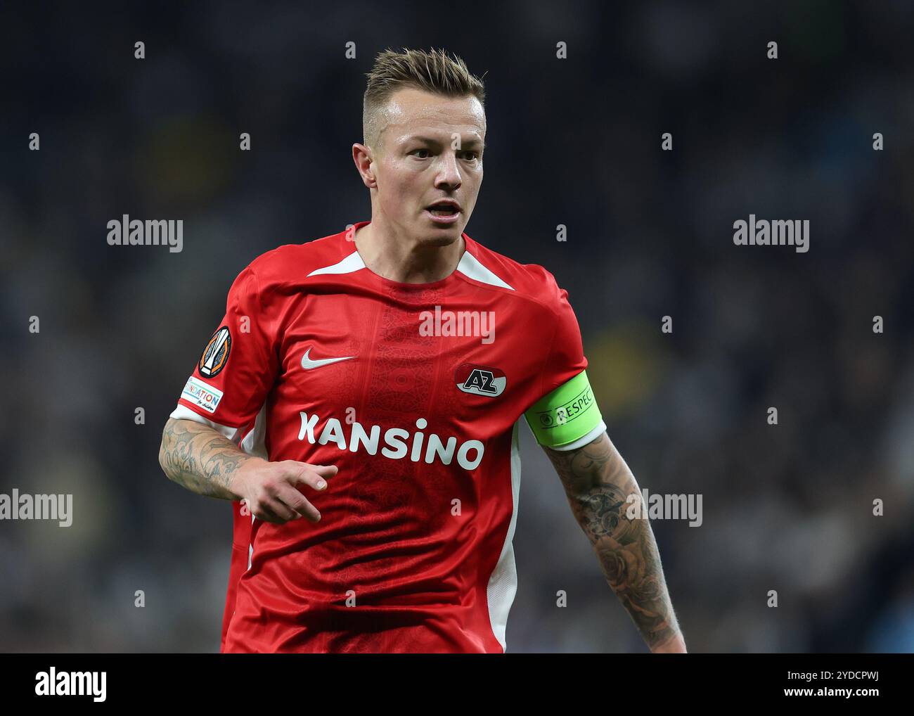 London, Großbritannien. Oktober 2024. Jordy Clasie von AZ Alkmaar während des Spiels der UEFA Europa League im Tottenham Hotspur Stadium in London. Der Bildnachweis sollte lauten: Paul Terry/Sportimage Credit: Sportimage Ltd/Alamy Live News Stockfoto