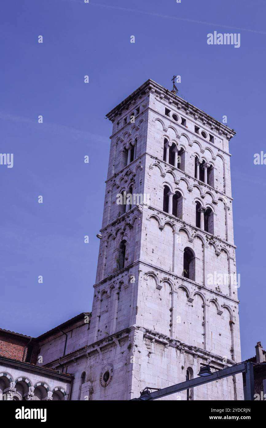 Lucca: Glockenturm der Kirche San Michele (St. Michael) Stockfoto