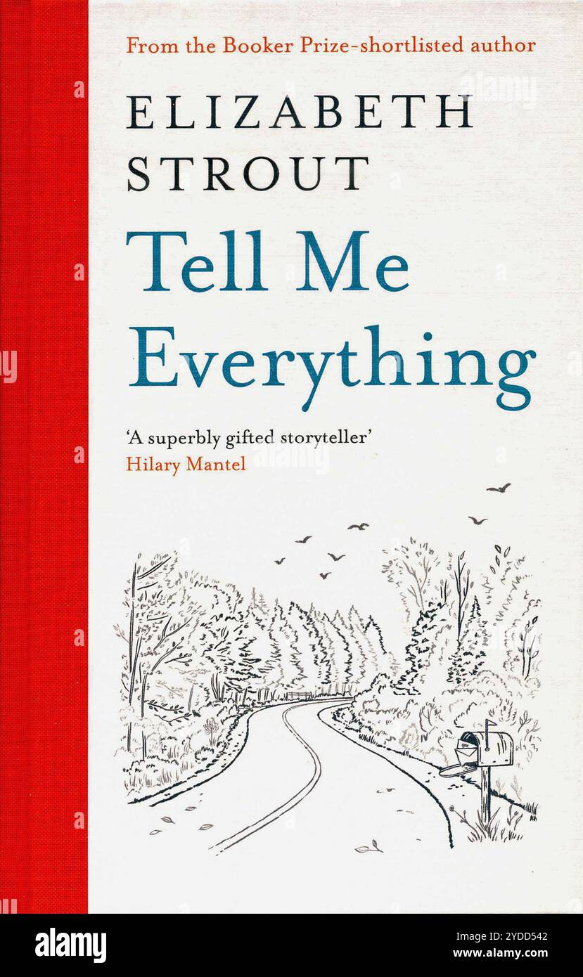 Bucheinband. "Tell Me Everything" von Elizabeth Strout. Stockfoto