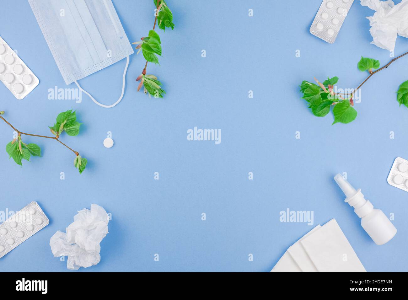 Das Konzept der jahreszeitlichen Frühjahrsallergie Stockfoto