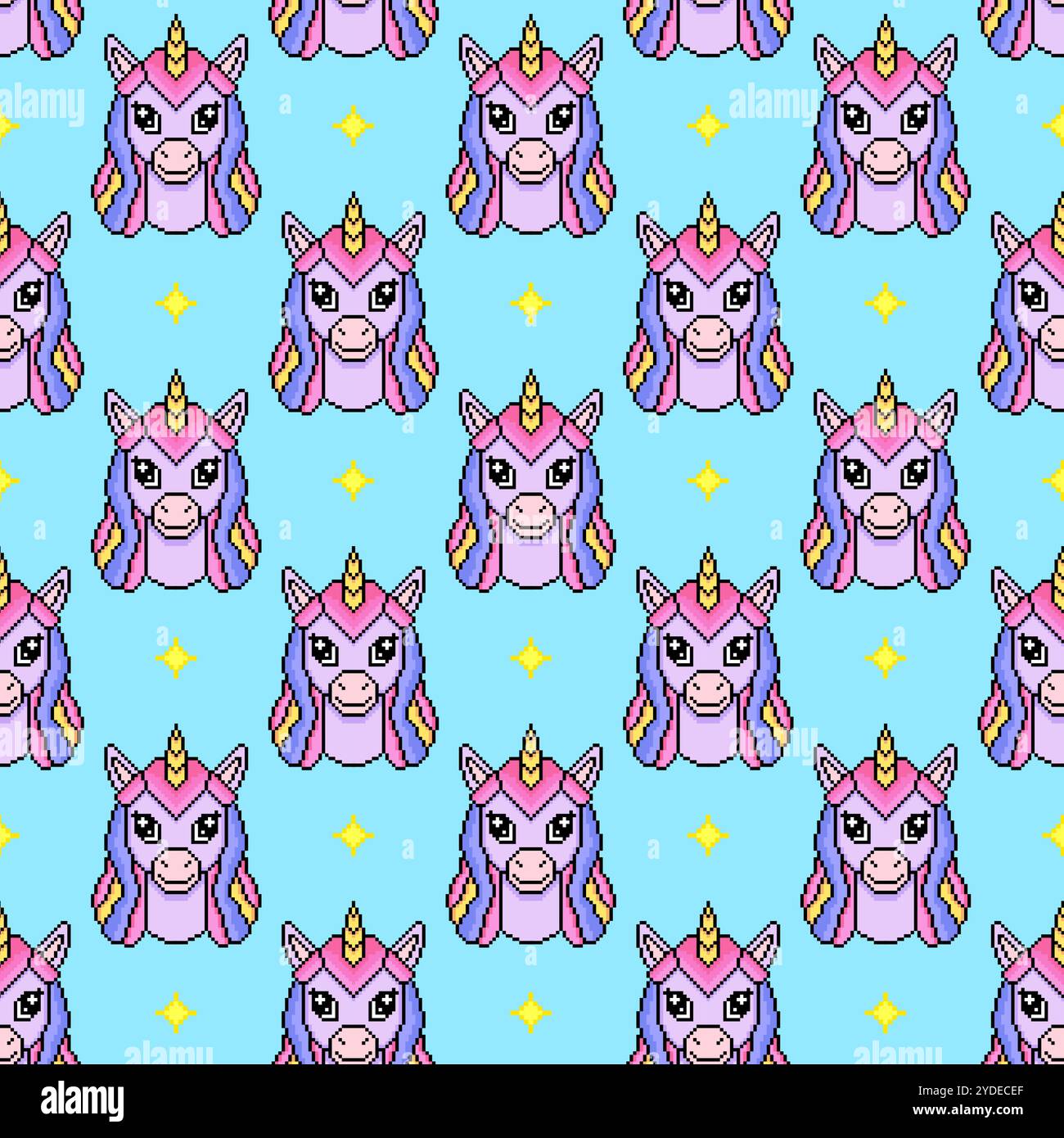 Nahtlose Muster mit einhörner Stock Vektor