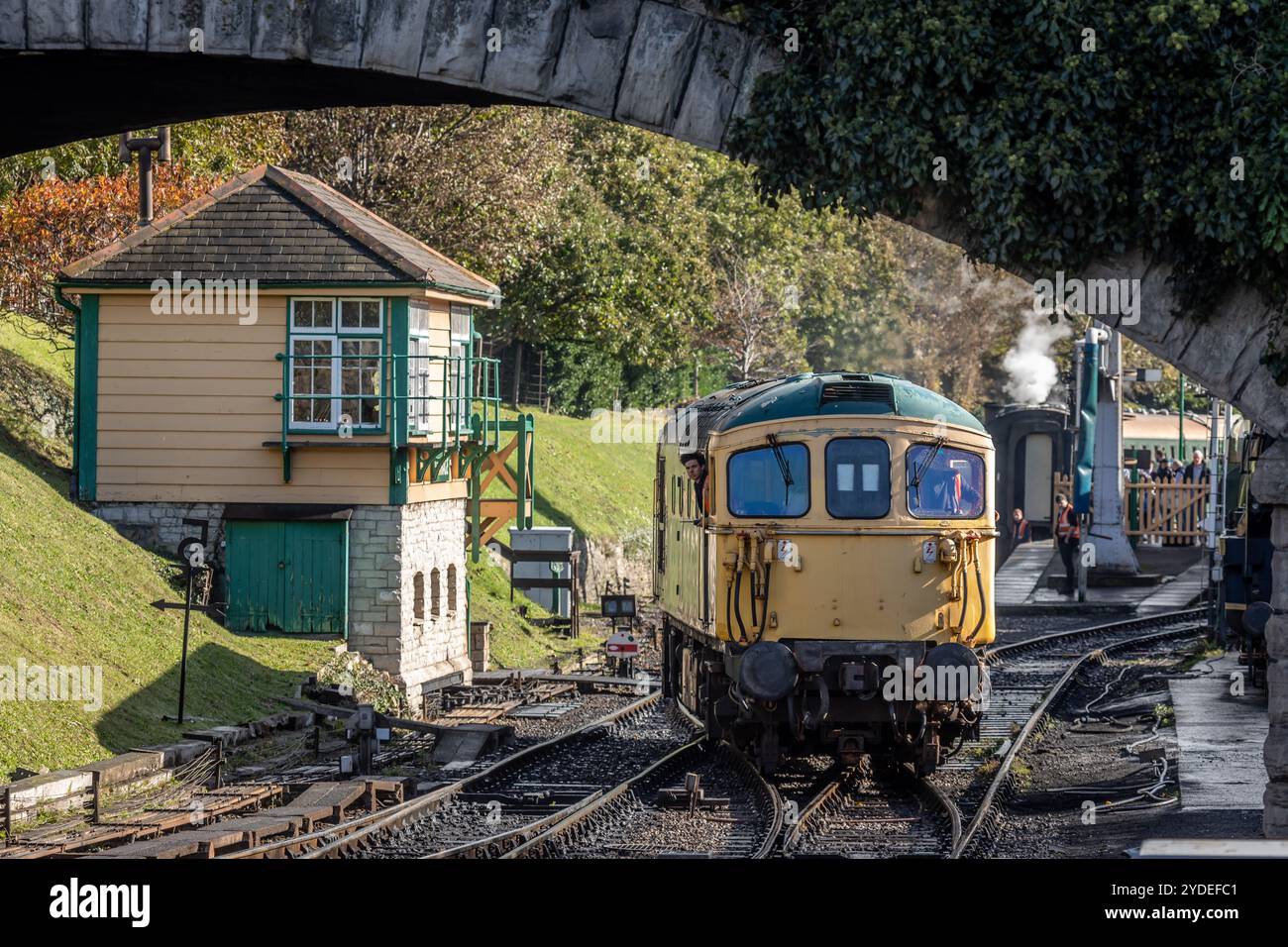 BR Klasse 33 Nr. 33111, Bahnhof Swanage, Swanage Railway, Dorset, England, UK Stockfoto